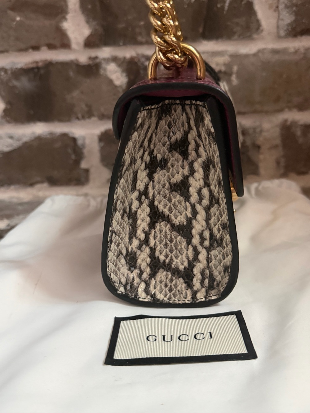 Gucci Purple & White Python Padlock - Picture 3 of 9